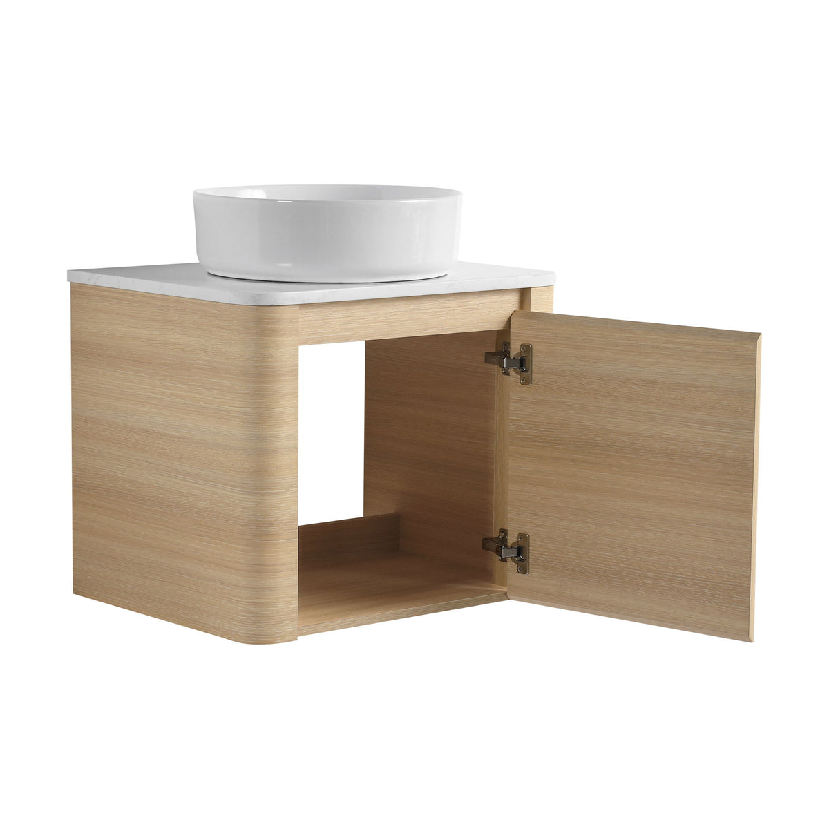 Mounted Bathroom Vanity With Art Sink & 2 Soft Close Doors