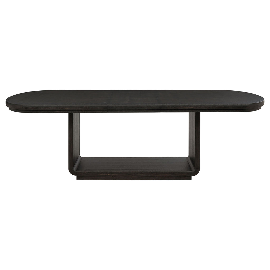 Bangor - Extension Dining Table With Pedestal Base - Black