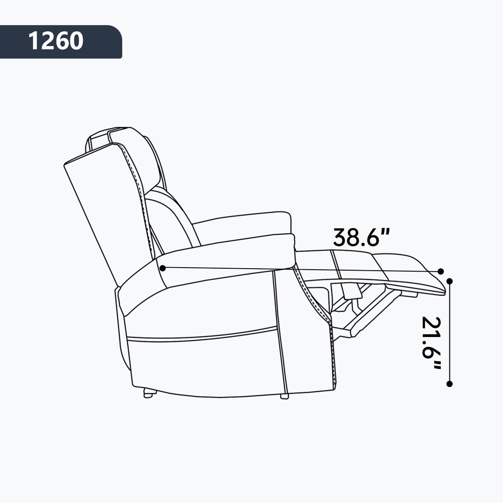 Manual Recliner Chair With Heavy Duty Motion Mechanism, 8 Vibrating Nodes And 3 Massage Modes For Living Room