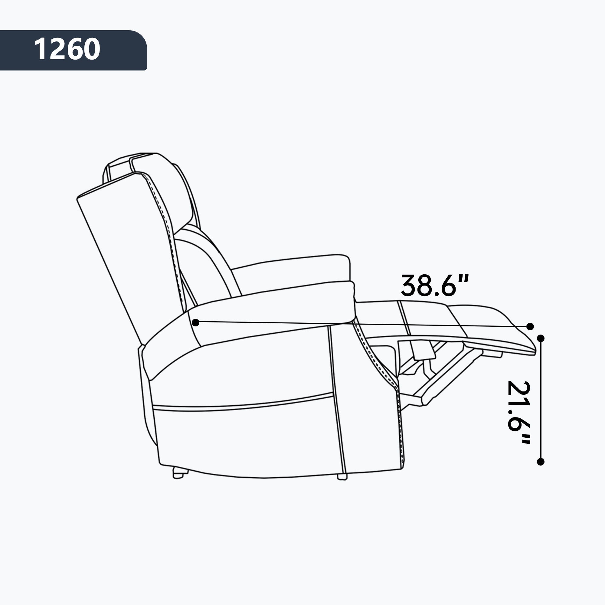 Manual Recliner Chair With Heavy Duty Motion Mechanism, 8 Vibrating Nodes And 3 Massage Modes For Living Room