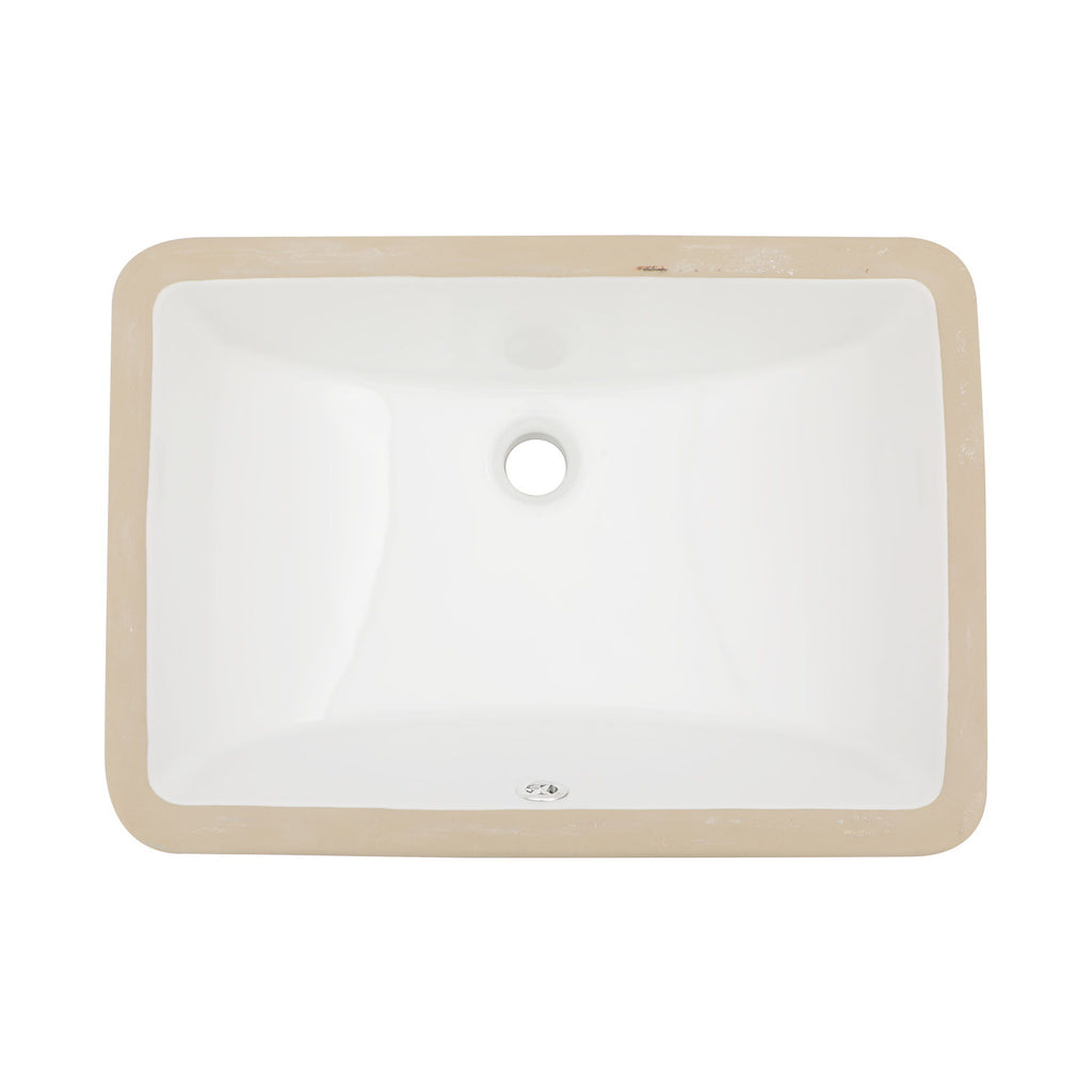 Modern Ceramic Undermount Bathroom Sink With Overflow, High Quality