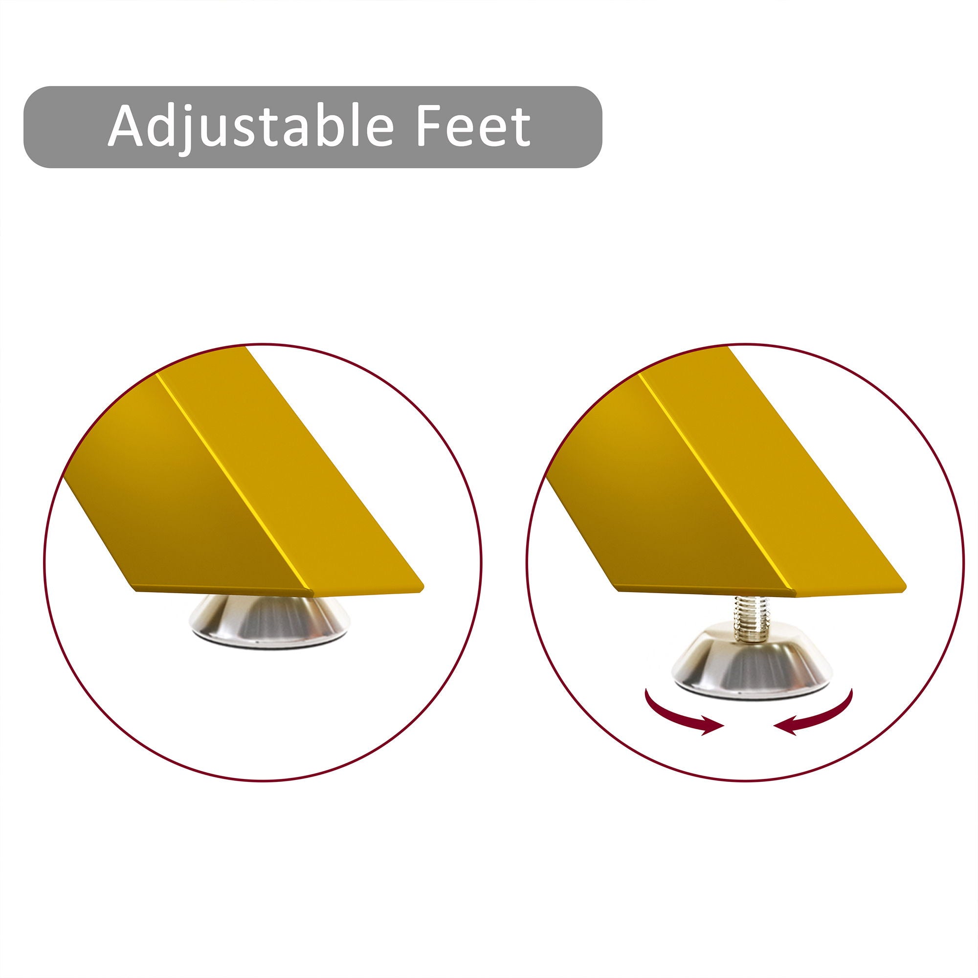 Rectangular Clear Tempered Glass Dining Table, Stylish Design With Plated Metal Legs
