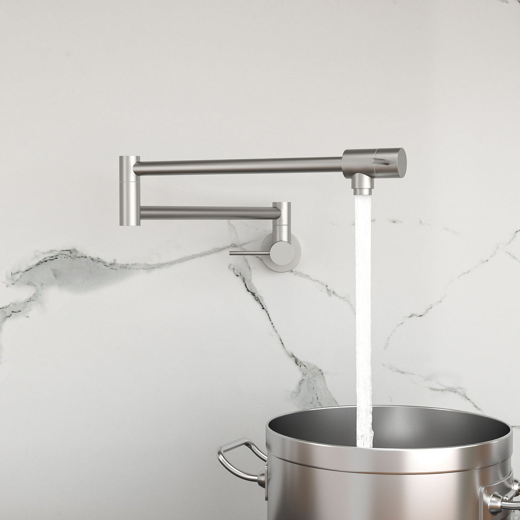 Modern Design Pot Filler Faucet Wall Mount Kitchen Sink, Folding Stretchable