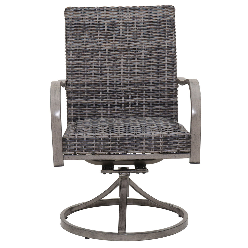 Outdoor Swivel Dining Chair (Set of 2) - Gray