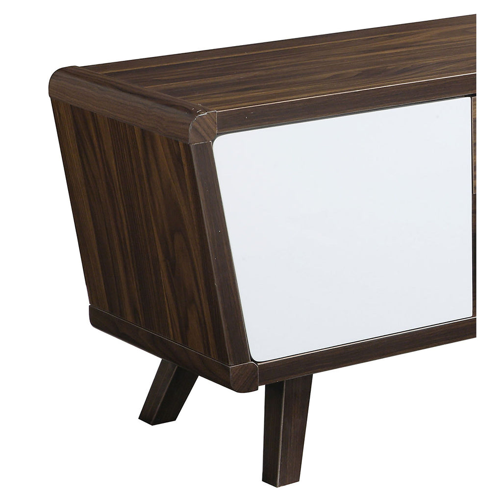 2 Door TV Console With Storage - Walnut