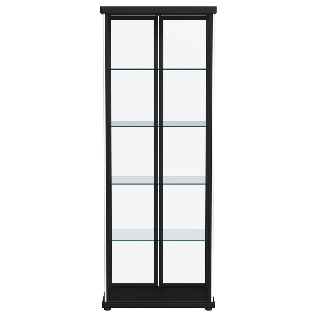 Nevra - 4 Shelf Display LED Curio Cabinet