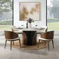 Rufina - Arm Chair (Set of 2) - Beige Linen & Walnut