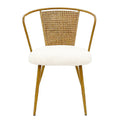 Dining Chairs With Wing Back Design For Kitchen (Set of 2) - Beige / Brown