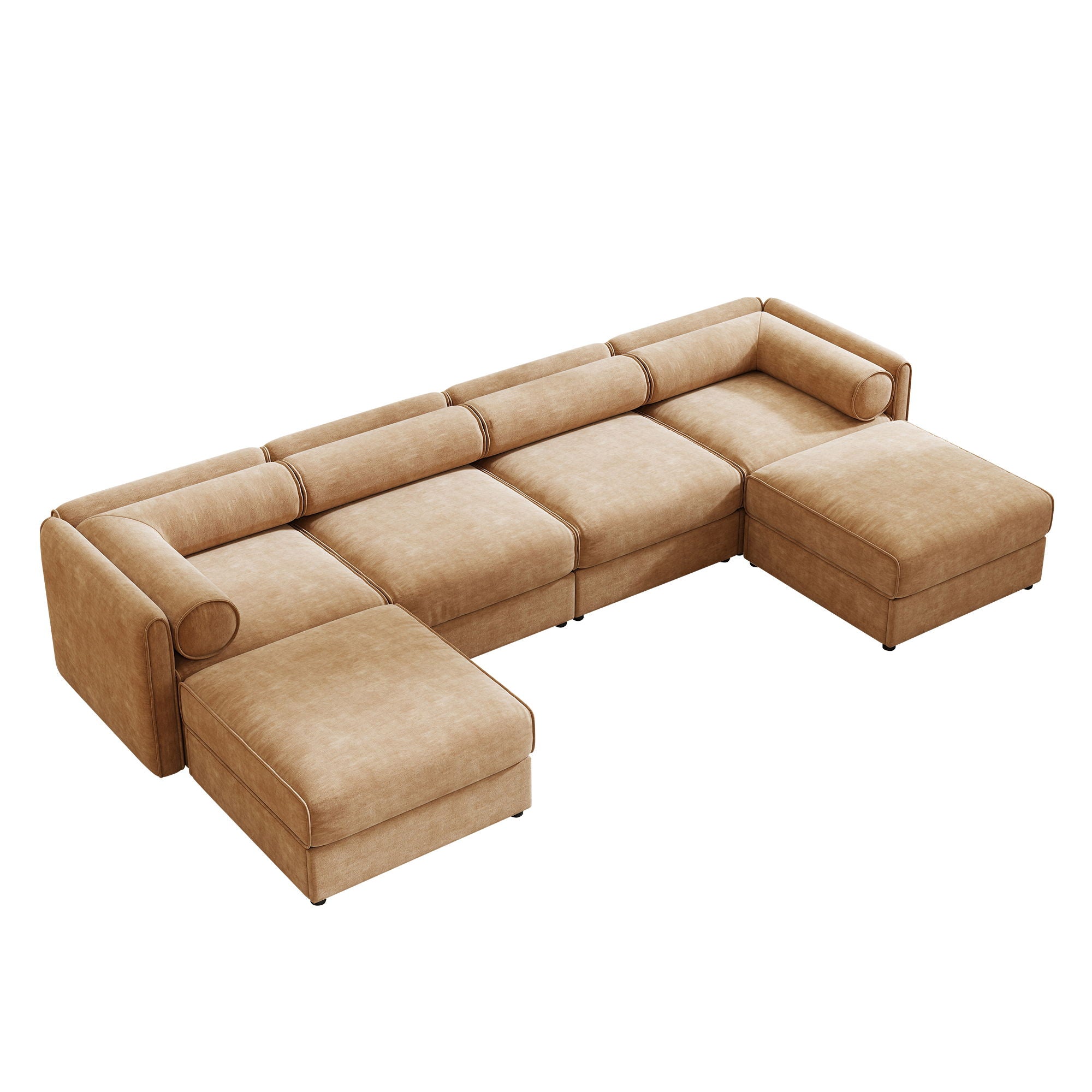 Contemporary Elegant Sofa With Storage And Ottoman