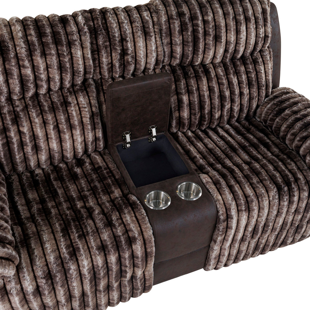 Bruni - Console Reclining Loveseat With Manual Recline