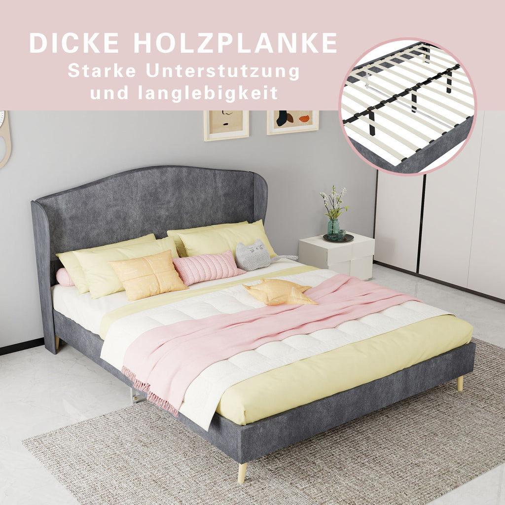 Upholstered Bed, Tufted Headboard, Comfortable Sleep