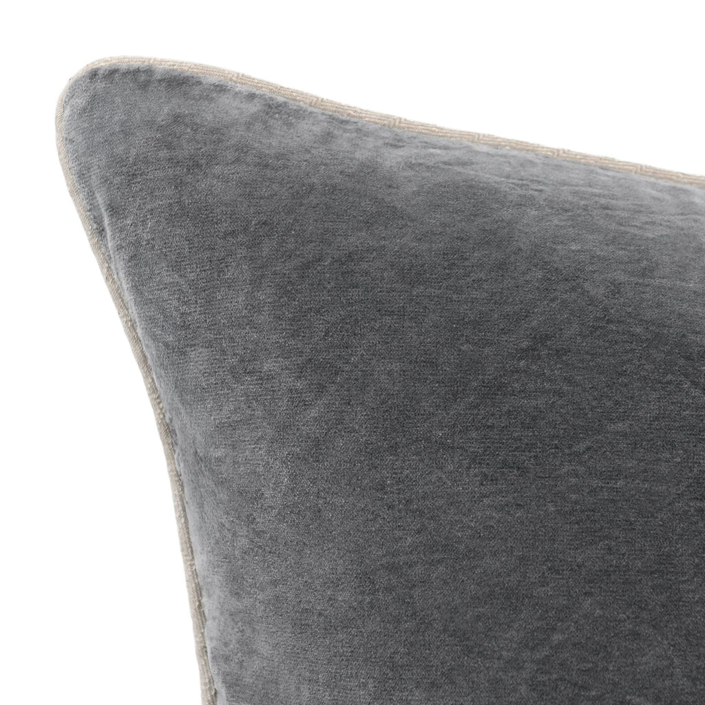 Heirloom Velvet - SLD Pillow - Stone Gray