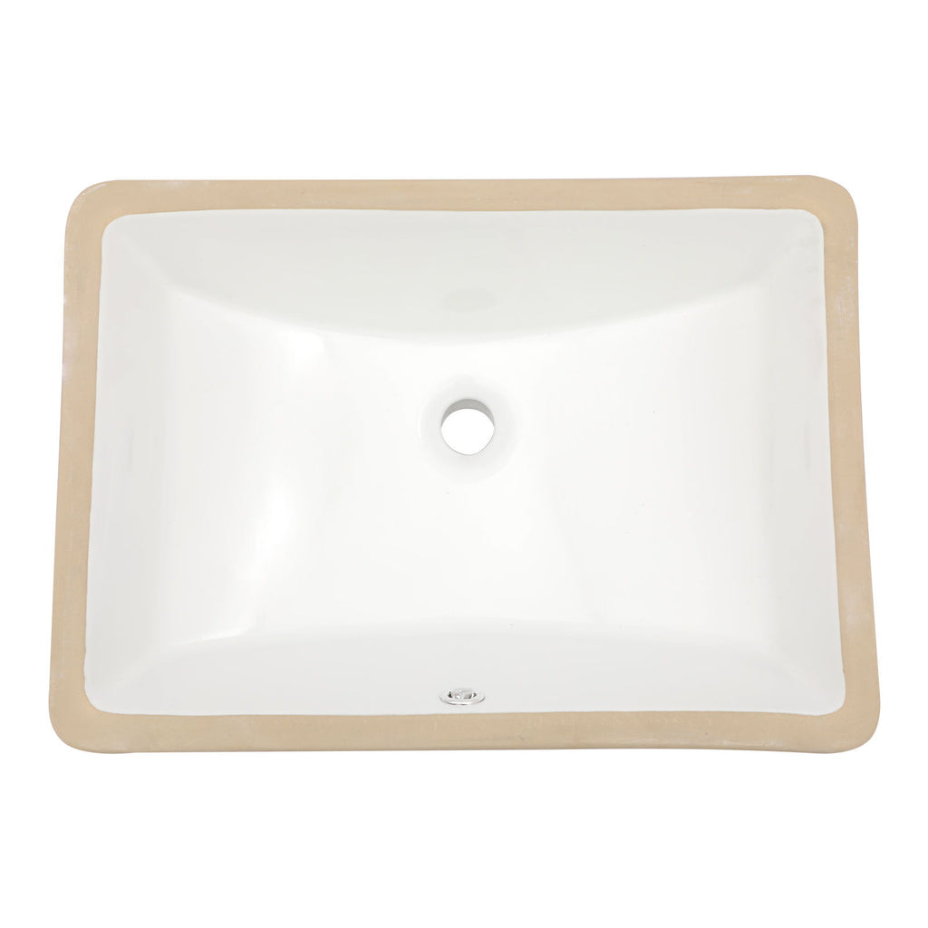 Modern Ceramic Undermount Bathroom Sink With Overflow, High Quality