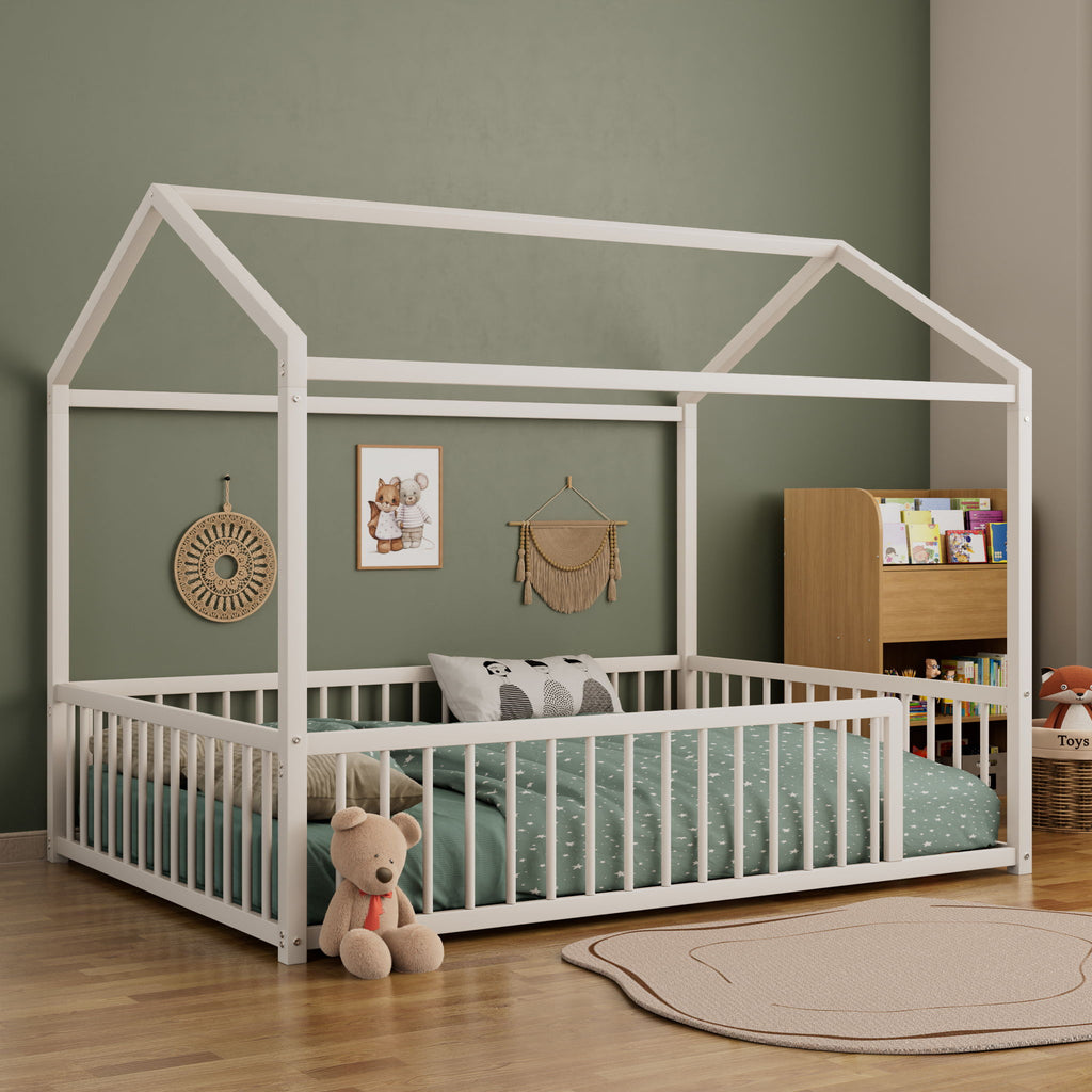 Montessori Floor Bed Frame With House Shape