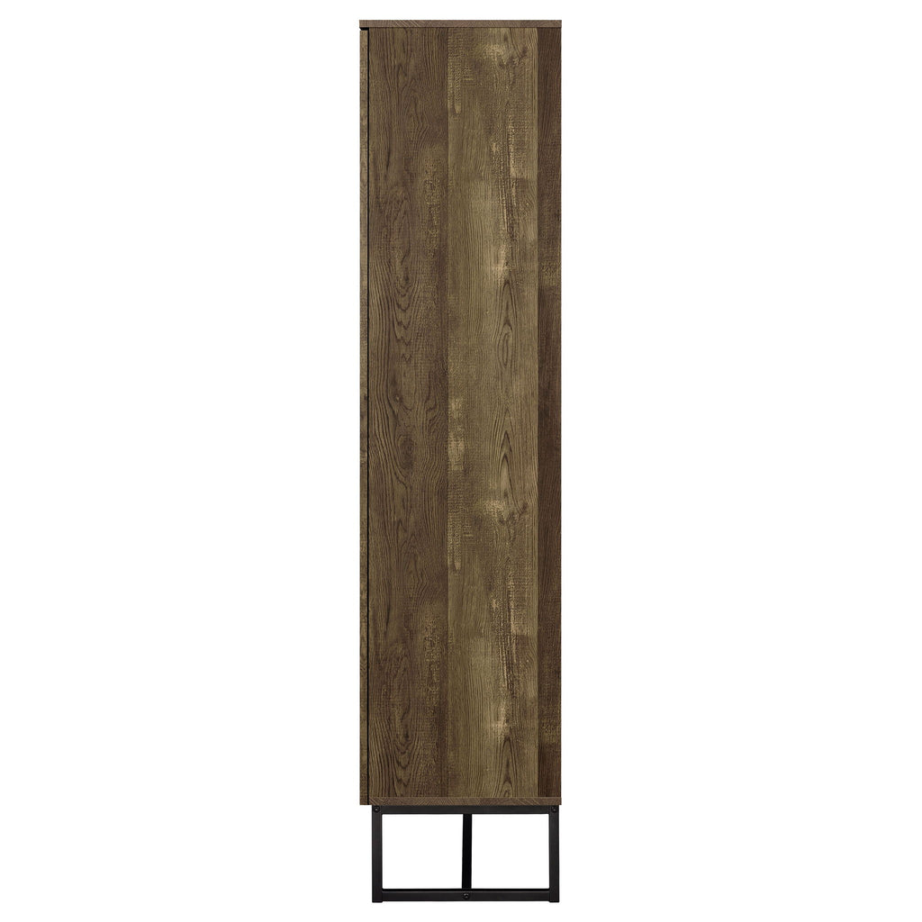 Gunderson - 8 Shelf Accent Cabinet - Oak