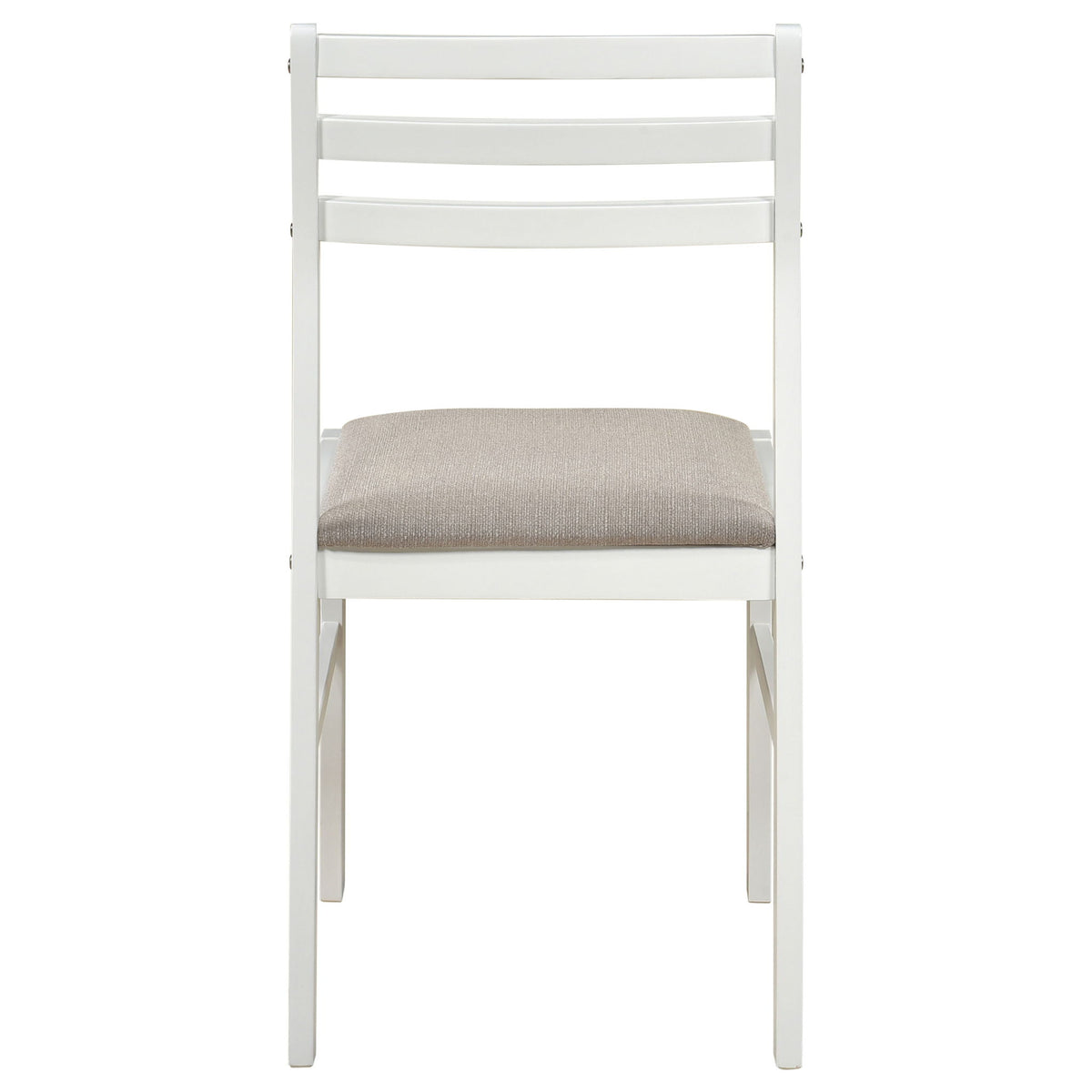 Cliff - 3 Piece Round Drop Leaf Dining Table Set With Ladderback Chairs - White