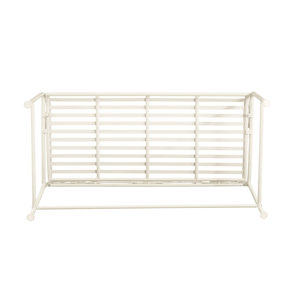 Sunnydaze - Outdoor Garden Bench - Matte White