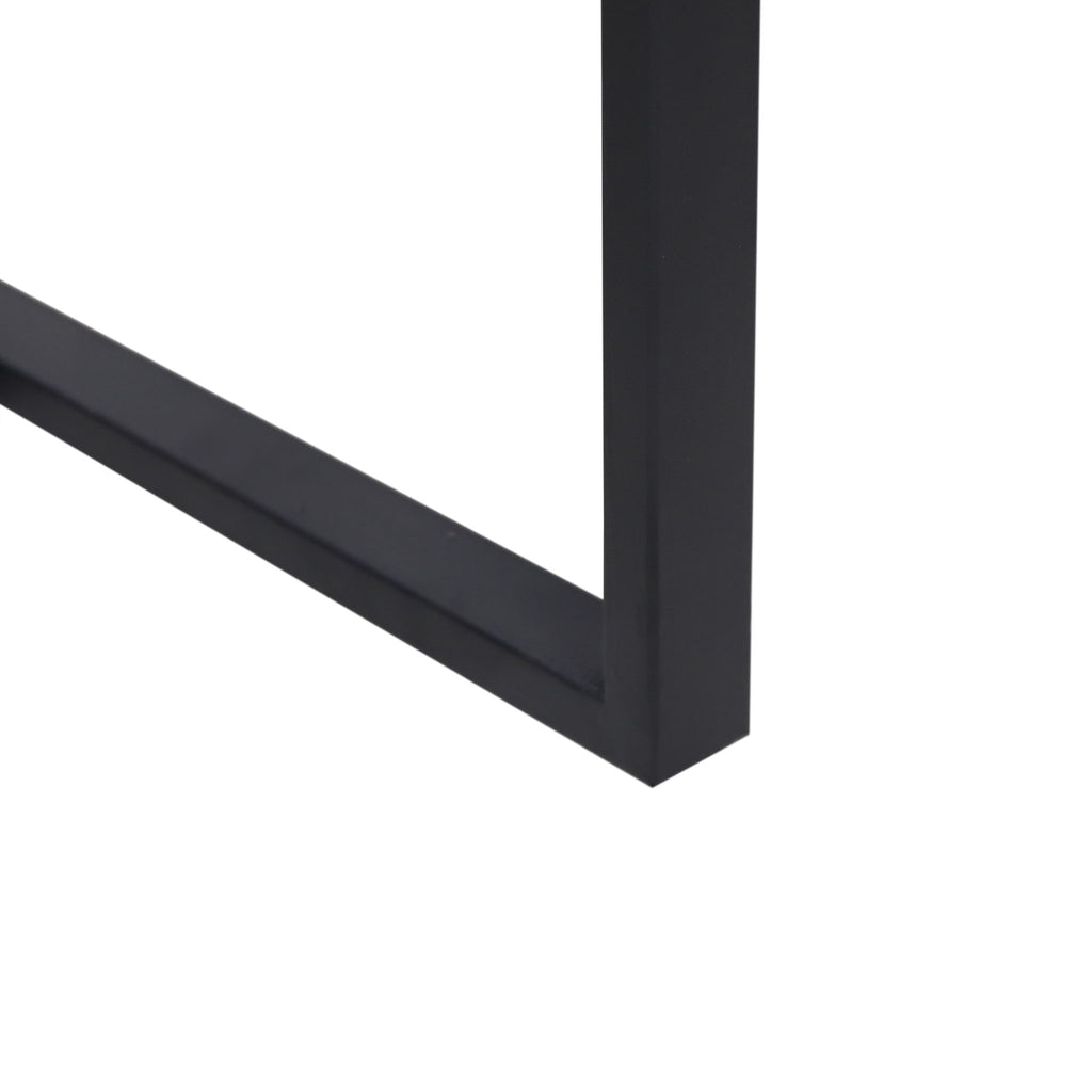 Ernesto - Outdoor Industrial Acacia Wood Bar Table With Metal Frame - Gray / Black