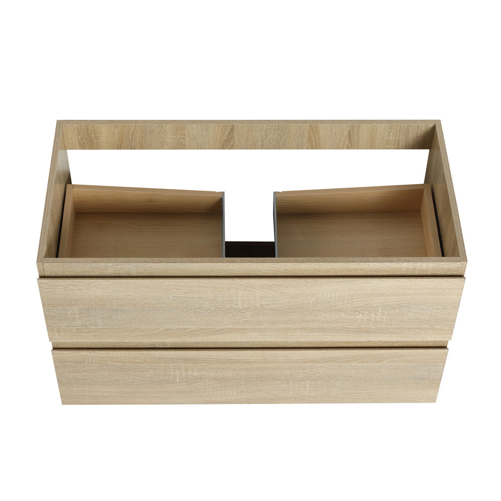 Wall Mounted Bathroom Vanity & Sink, 2 Soft Close Drawers