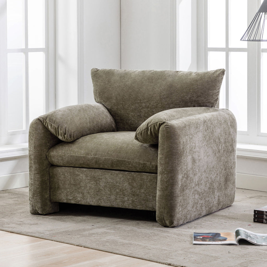 Oversized Accent Single Sofa Lounge Chair - Matcha Green