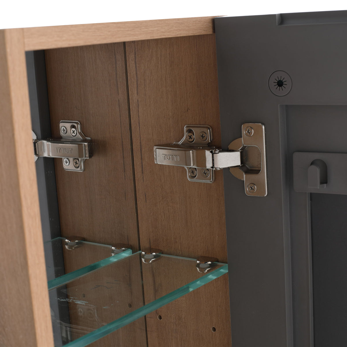 Wall Mounted Bathroom Cabinet With Adjustable Shelves, Storage For Vanity - Imitative Oak