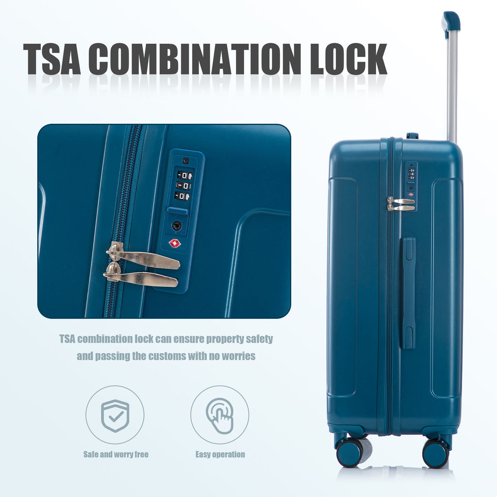 Spinner Luggage Set 20" / 24"/ 28", Lightweight Hard Shell With 360° Silent Wheels