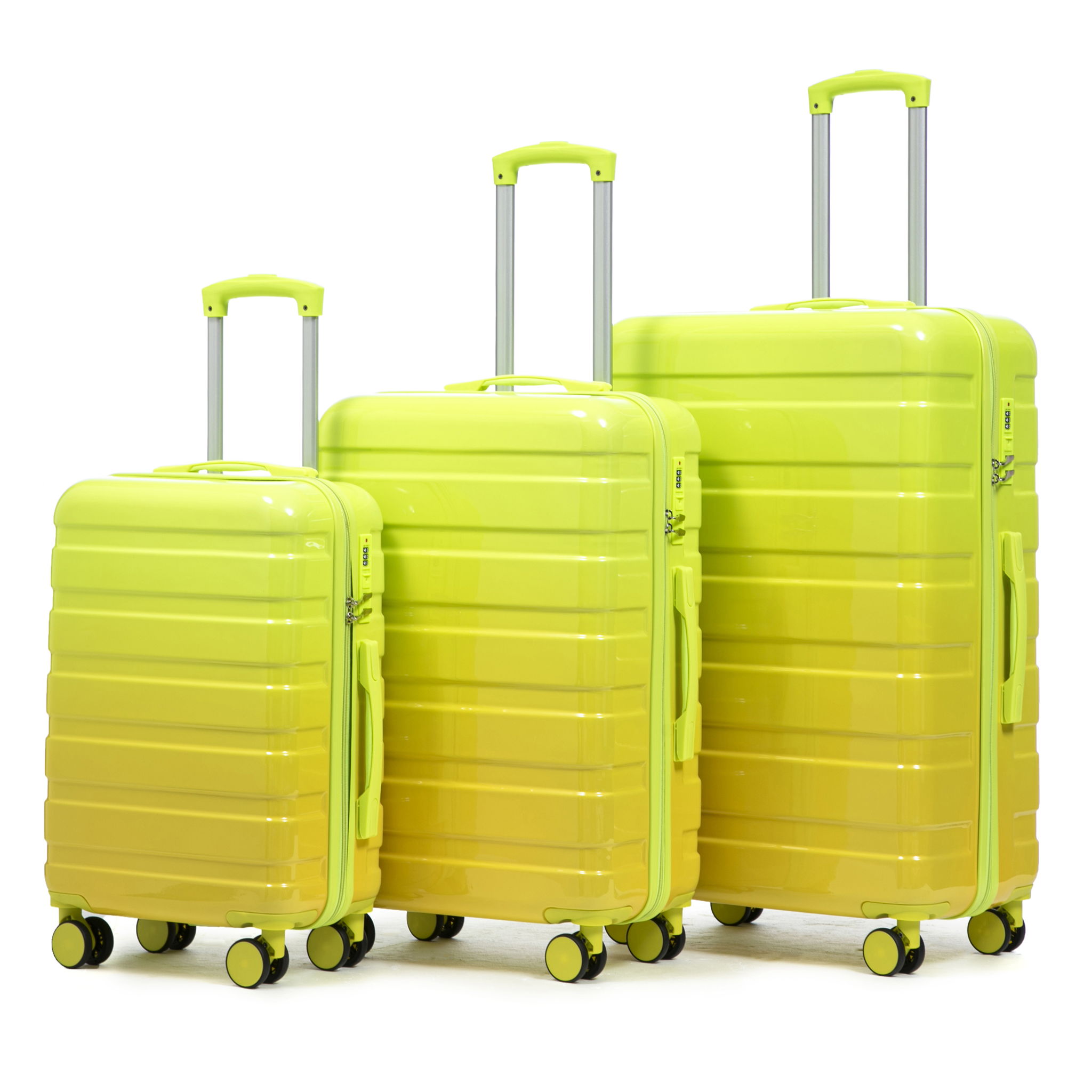 Luggage Set 20" /24" /28" With Combination Lock And Silent Wheels