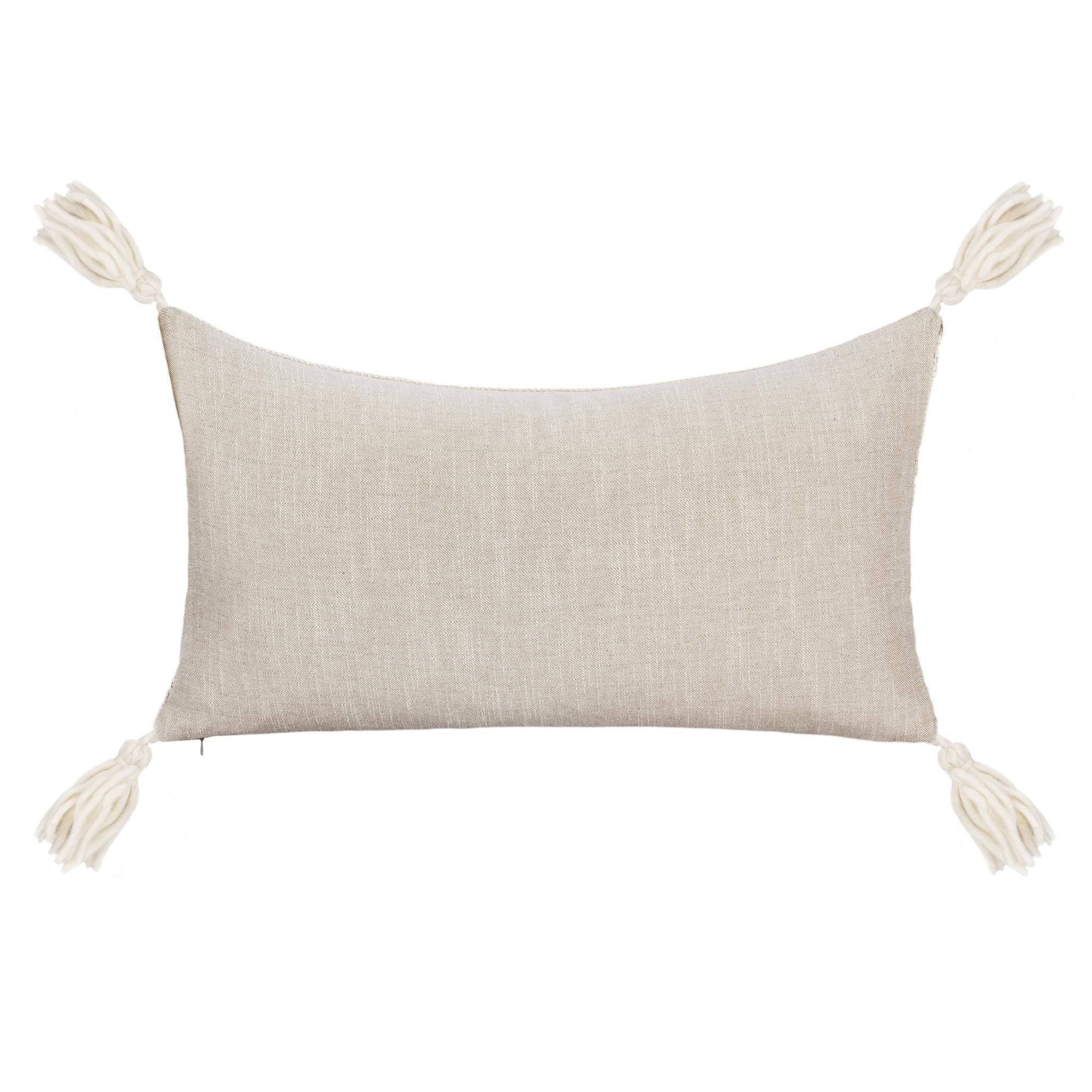 York - 26" x 26" Pillow - Natural / Ivory
