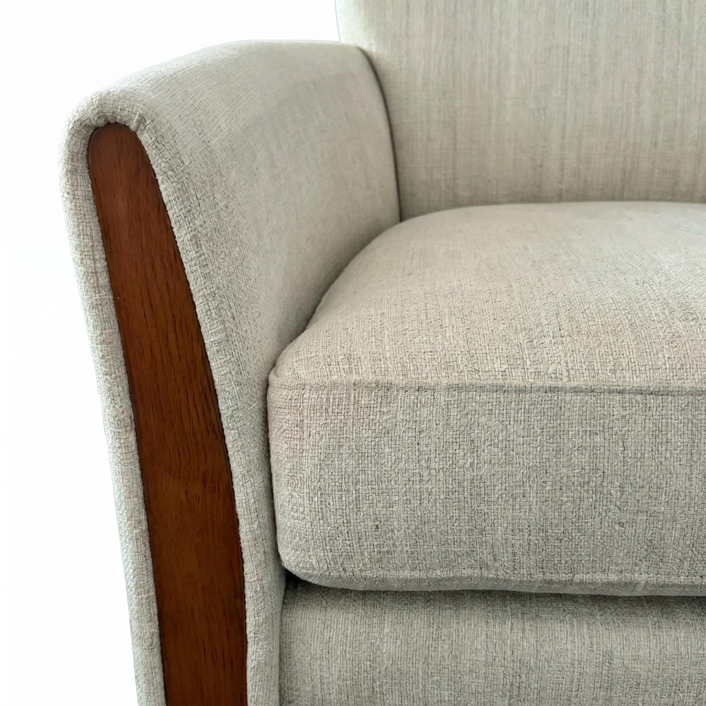 Swivel Accent 360° Rotating Armchair With Turntable Base For Living Room - Cream Beige