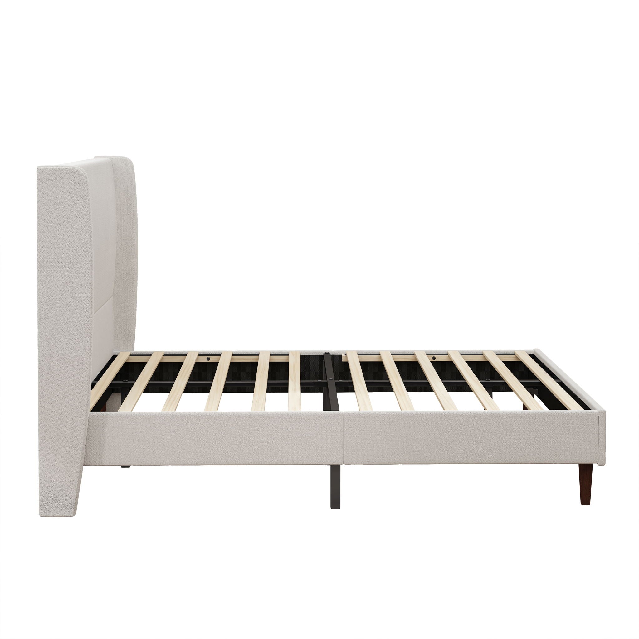 Upholstered Bed & High Headboard Design