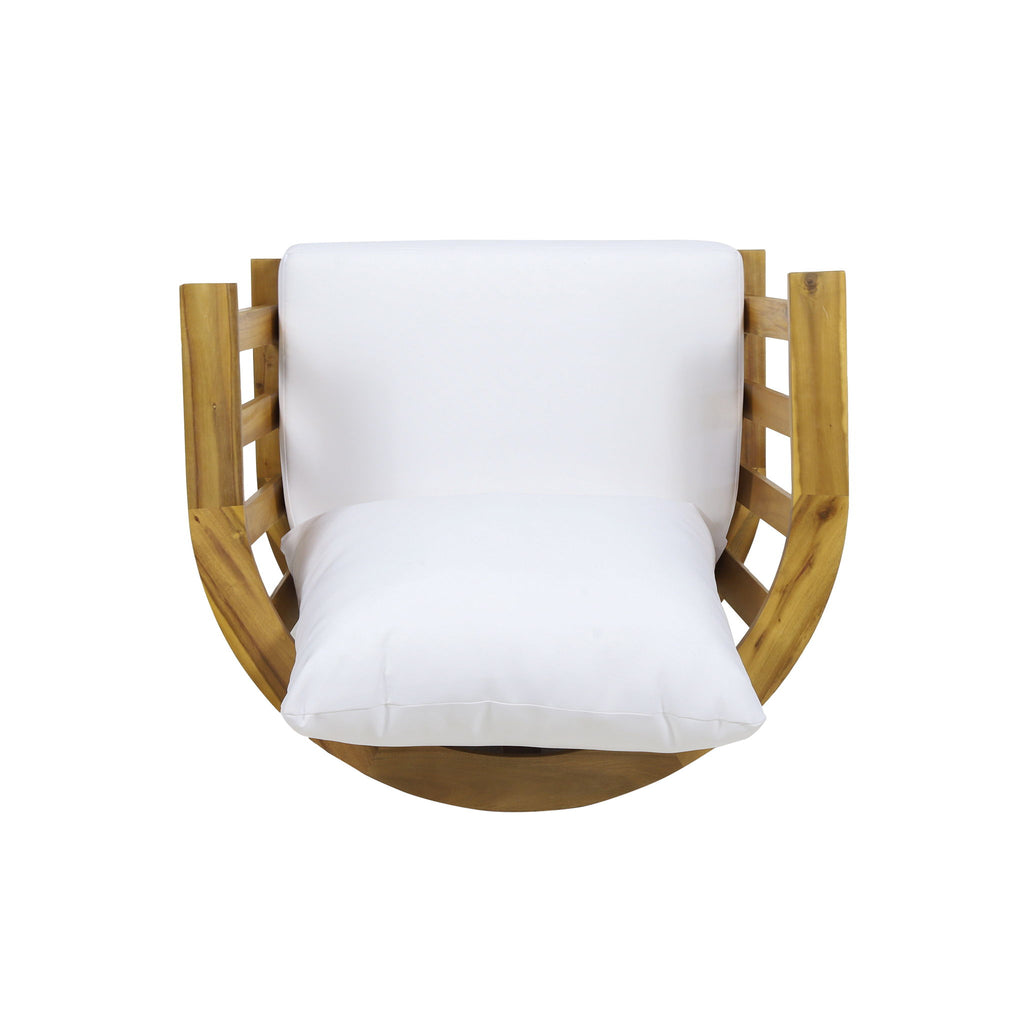 Patio Furniture Set, Outdoor Acacia Wood Patio Club Chair With Table