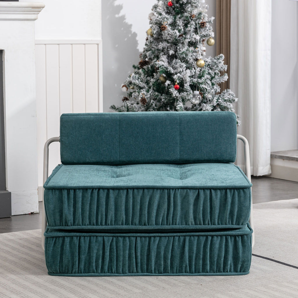 Folding Sofa With Removable Back Cushion, Convertible Futon Sleeper Chair