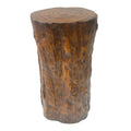 Tree Stump Side Table, Indoor / Outdoor Use - Antique Brown
