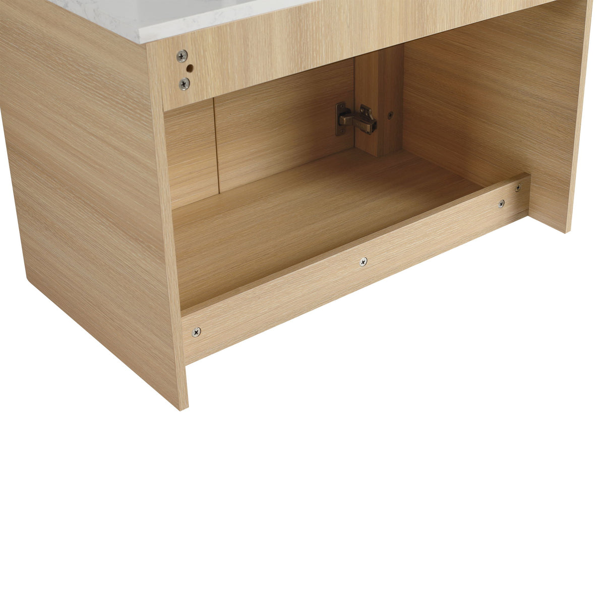 Mounted Bathroom Vanity With Art Sink, 2 Storage Shelves, Soft Close Door