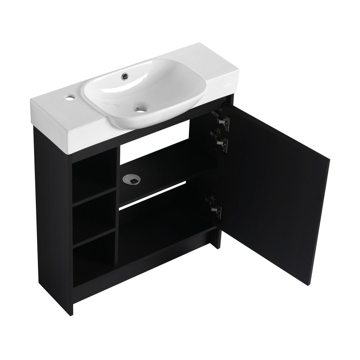 Freestanding Bathroom Vanity With Sink, Soft Close Door