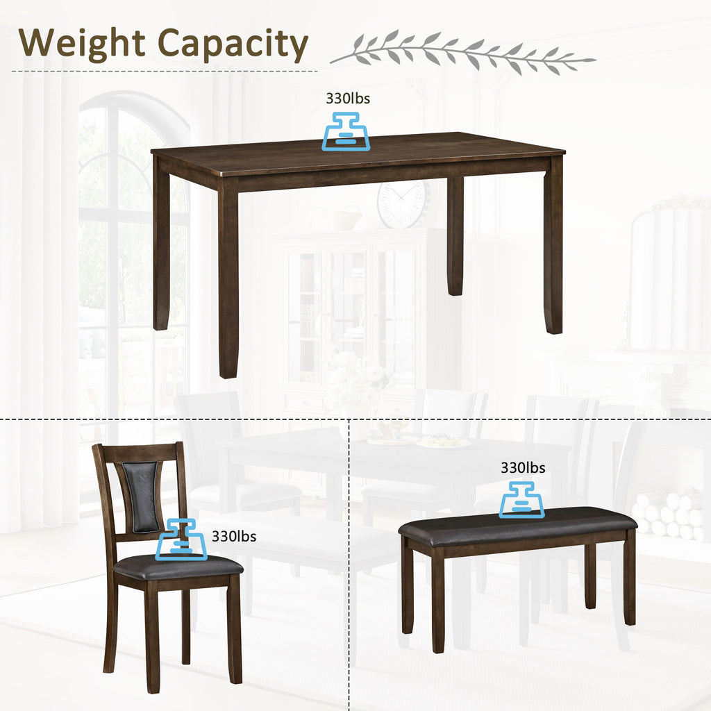 Modern Dining Table Set With Upholstered Chairs