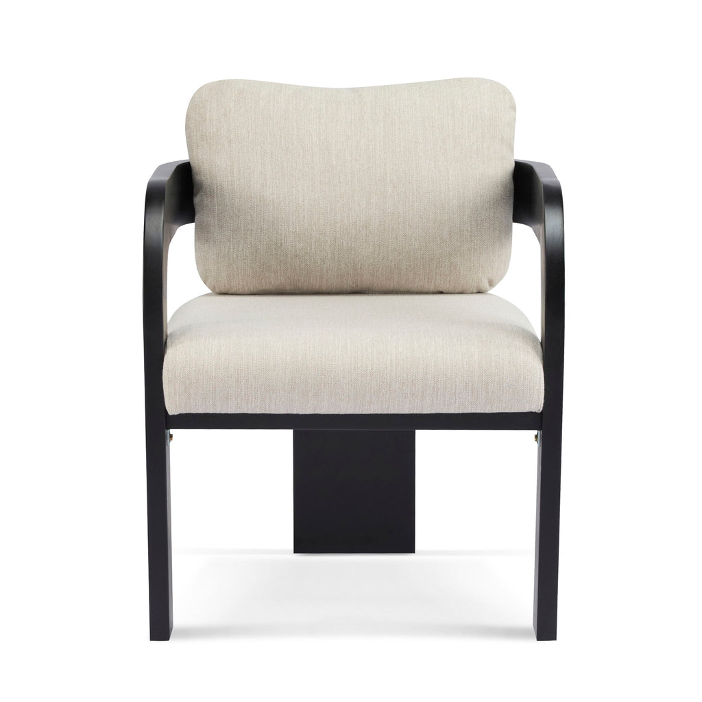 Dining Chairs With Pillow Back (Set of 2) - Beige / Black