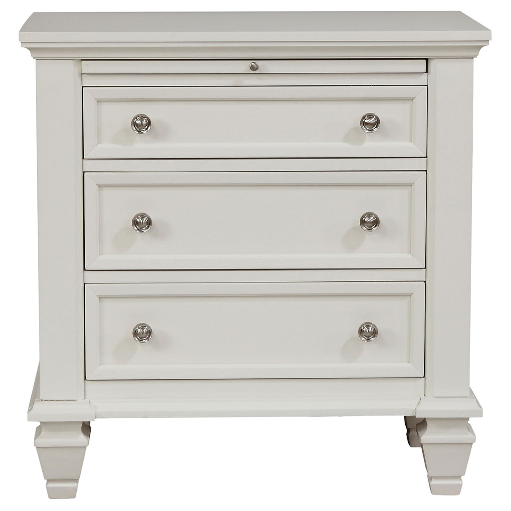 Dennis - 4 Piece Eastern King Bedroom Set - Cream White