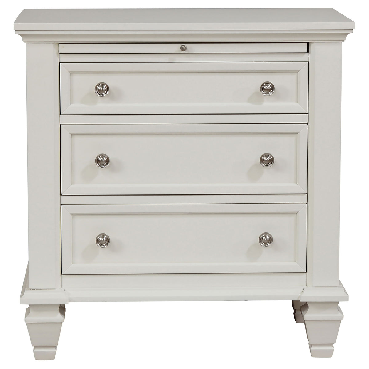 Dennis - 4 Piece Eastern King Bedroom Set - Cream White