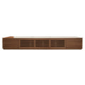 TV Stand, Entertainment Center With Cable Management And Soft Closing Hinges - Walnut