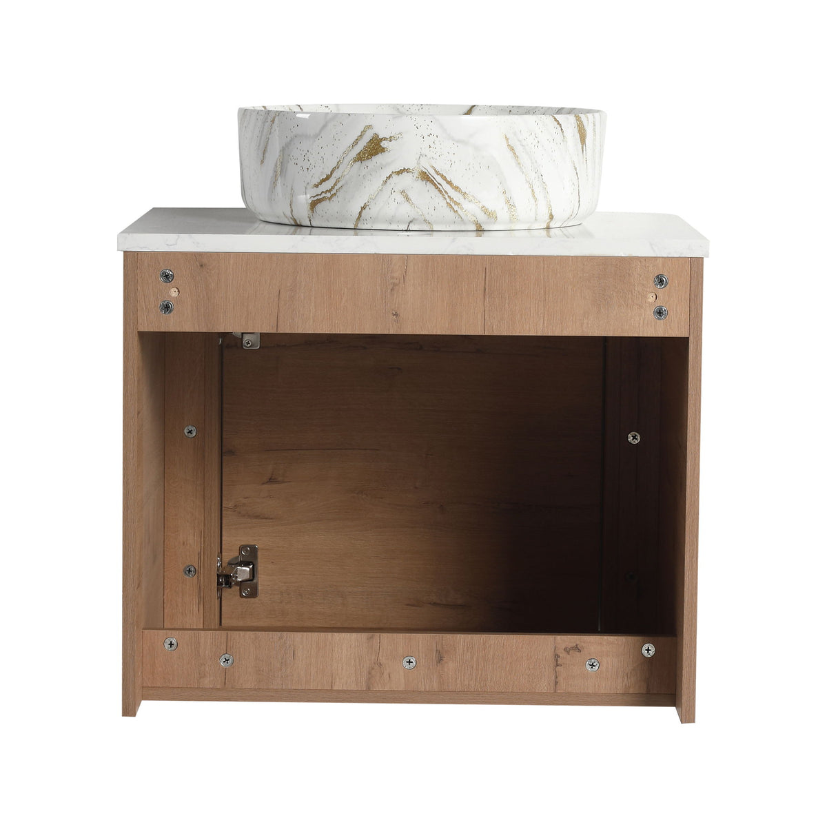 Wall Mounted Bathroom Vanity With Art Sink, 1 Soft Close Door