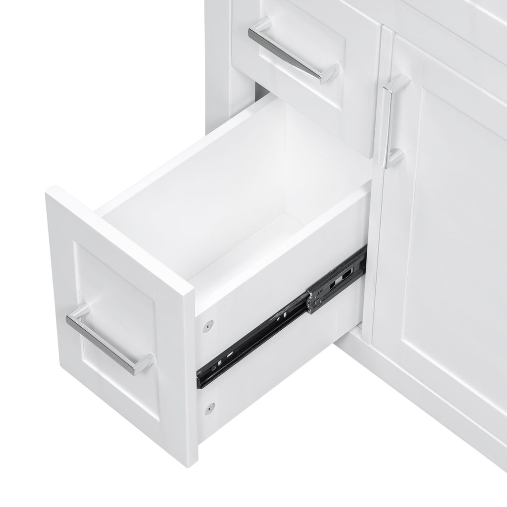Modern Bathroom Vanity With Sink, Flip Drawer & 2 Drawers, Soft Close Hinges, Adjustable Shelf