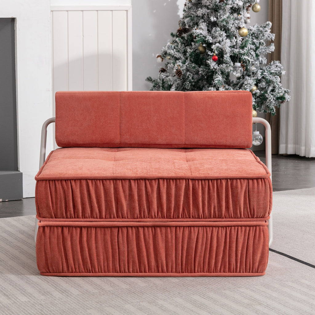 Folding Sofa With Removable Back Cushion, Convertible Futon Sleeper Chair