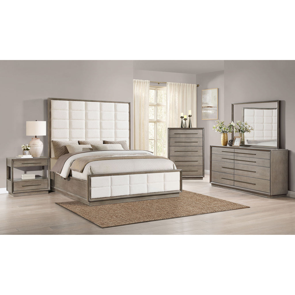 Prescott - 5 Drawer Bedroom Chest With Mitered Trim - Taupe