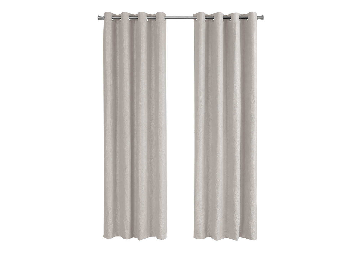 2 Pieces Set, Curtain Panel, Room Darkening, Grommet, Contemporary & Modern