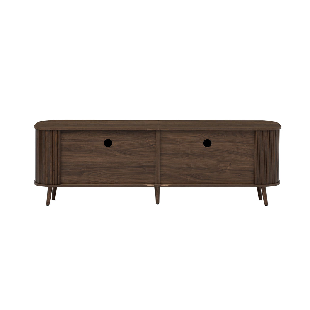 70" TV Stand, Media Center With Ample Storage - Dark Brown