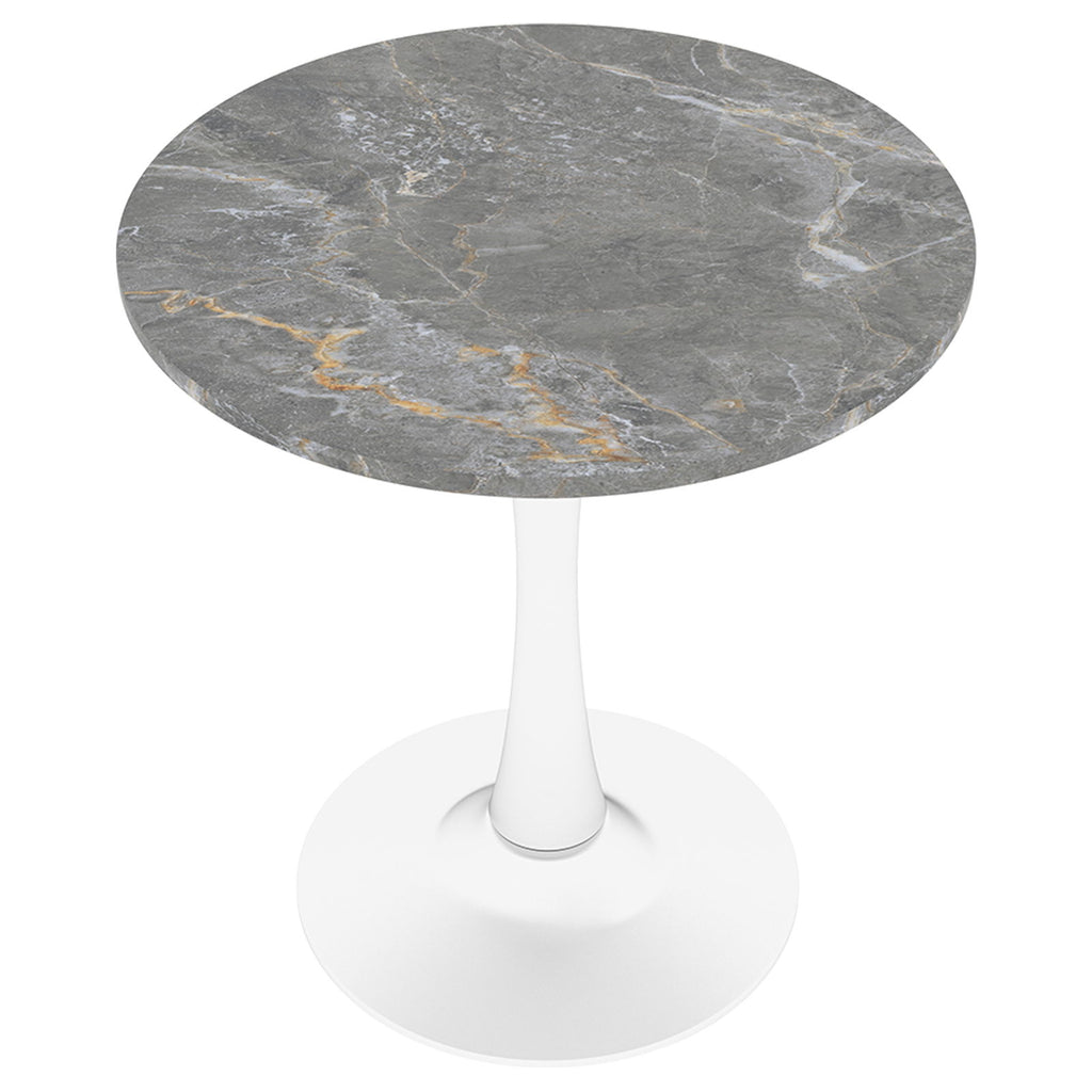 Coffee Table With Round Top For Living Rooms - Gray / White