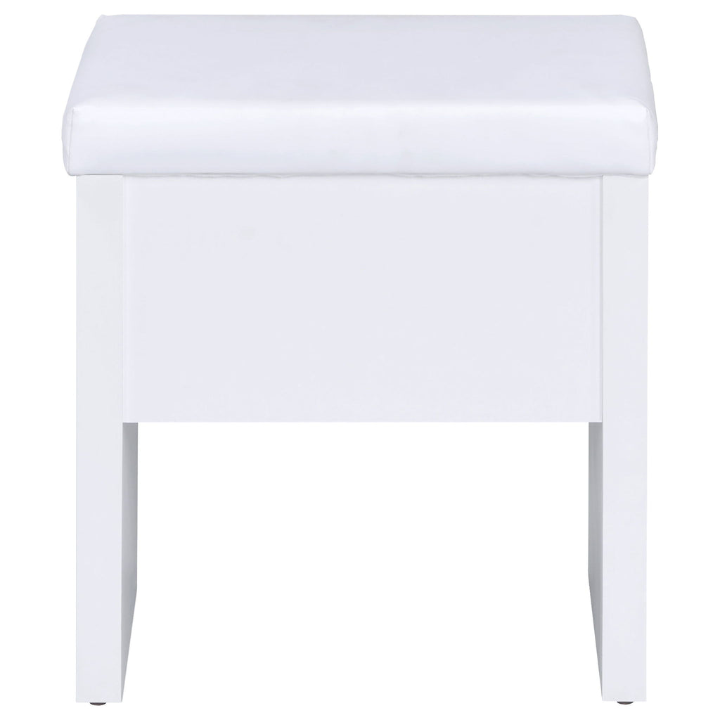 Walsh - Makeup Vanity Table With Mirror And Stool - White