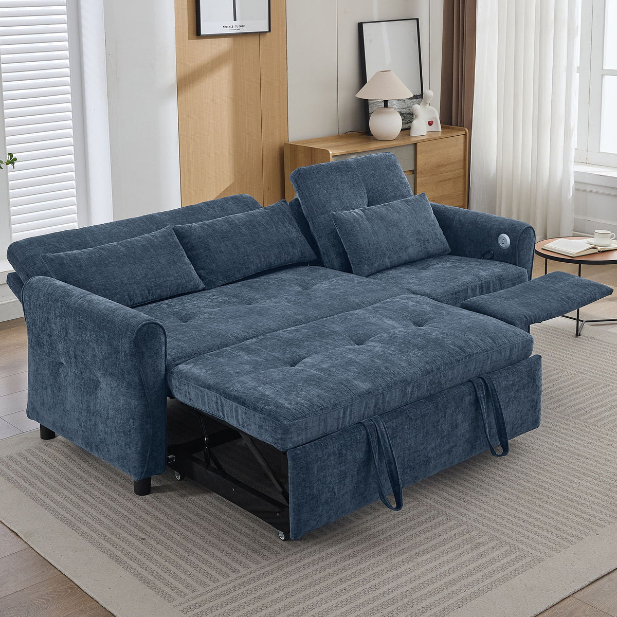 3 Seater Sofa Bed And Reversible Recliner