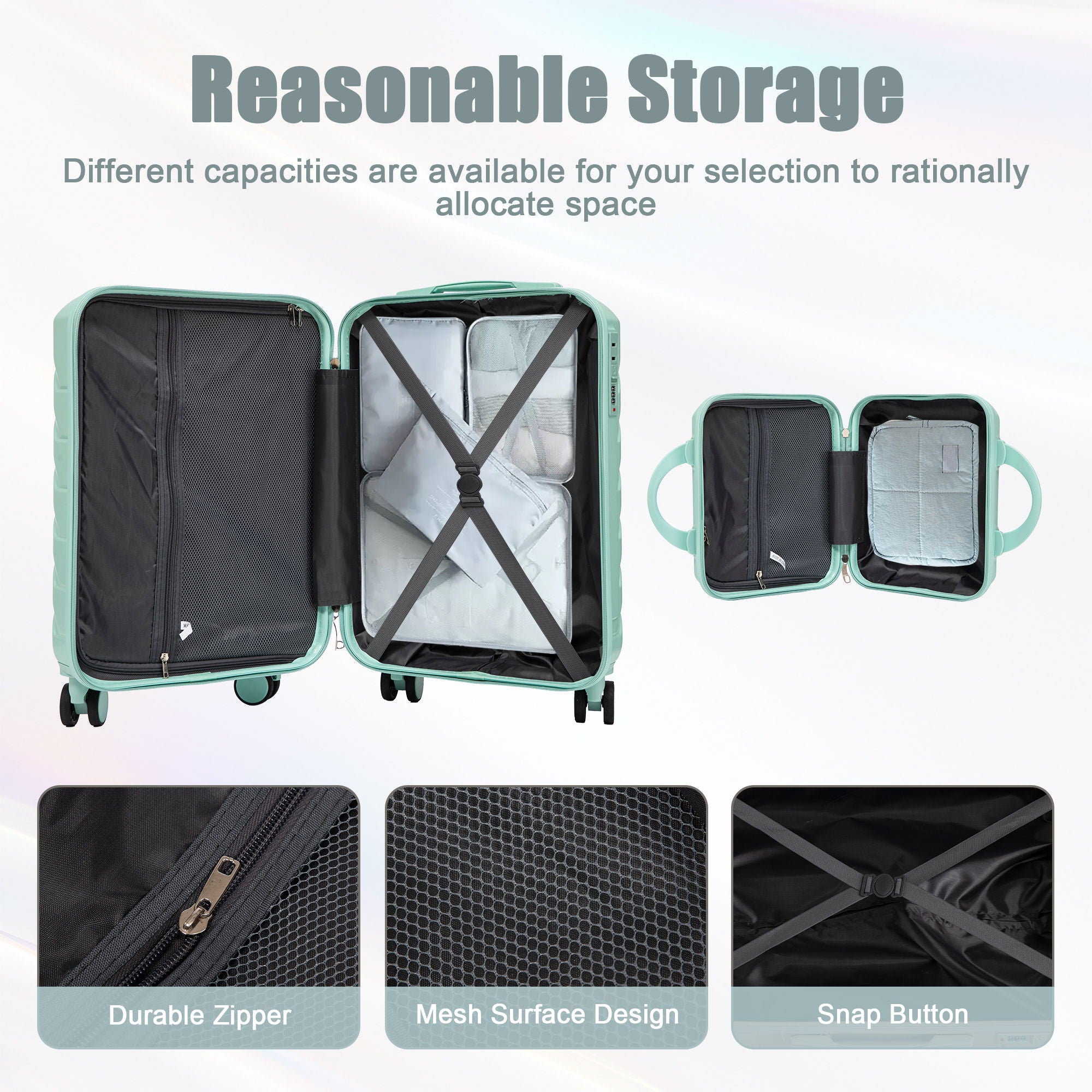 Spinner Luggage Set With Combination Lock